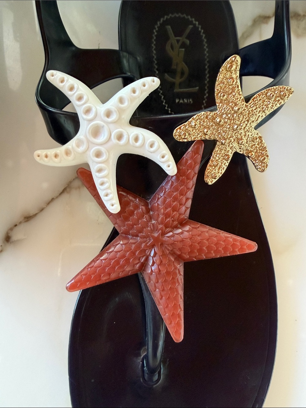 Saint Laurent Black Starfish Sandals!!!